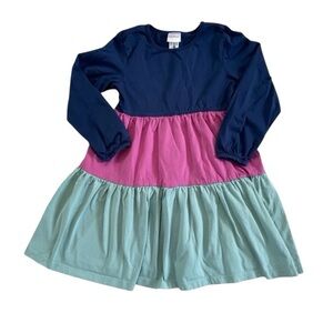 Hanna Andersson 120 cm (6/7) Color Block Long Sleeved Twirl‎ Dress